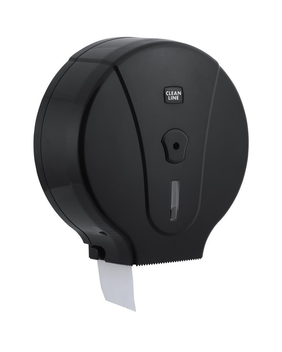 Toiletpapier Dispenser - Mini Jumbo - Zwart - Cleanline - Promoline