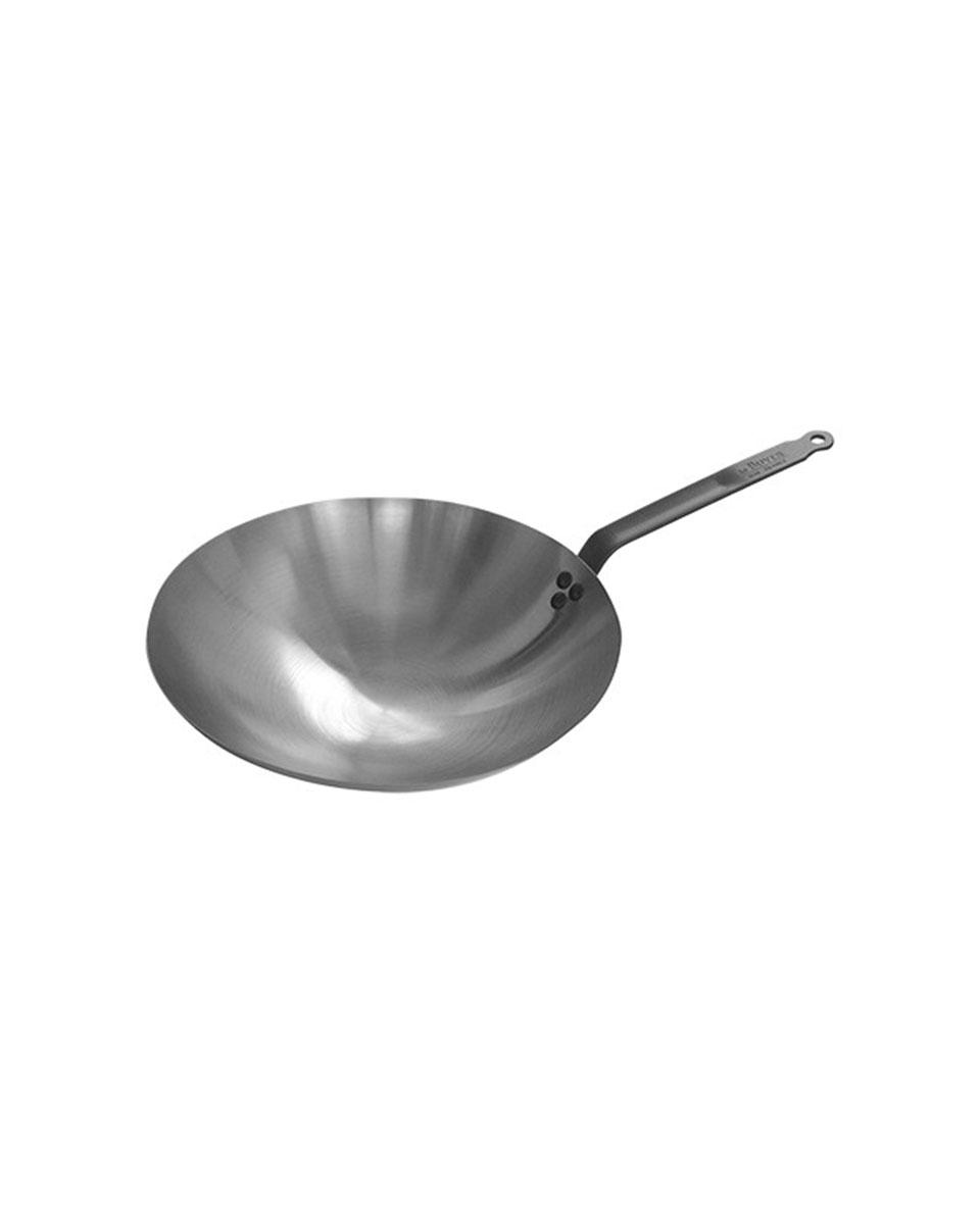 Wok - H 8.5 CM - 1.765 KG - Ø35 CM - Plaatstaal - De Buyer - 001065