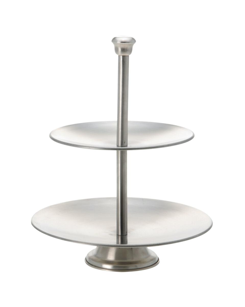 Etagere - Ø21.2 CM - 2 Niveaus - RVS - Promoline