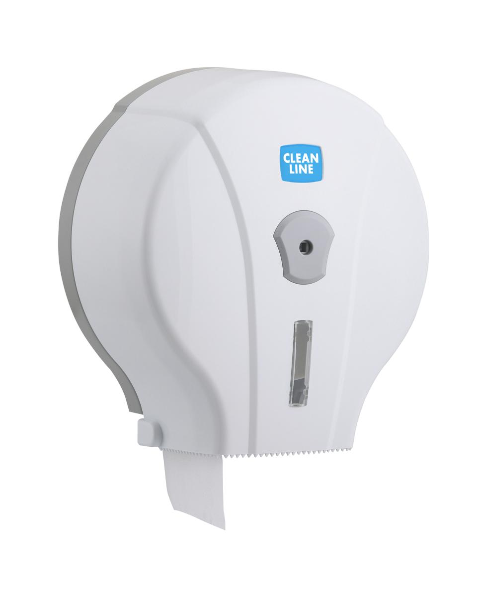 Toiletpapier Dispenser - Mini Jumbo - Wit - Cleanline - Promoline
