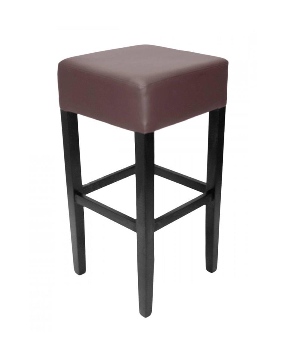 Horeca barkruk - Brugge - Bruin - Kunstleder - Promoline