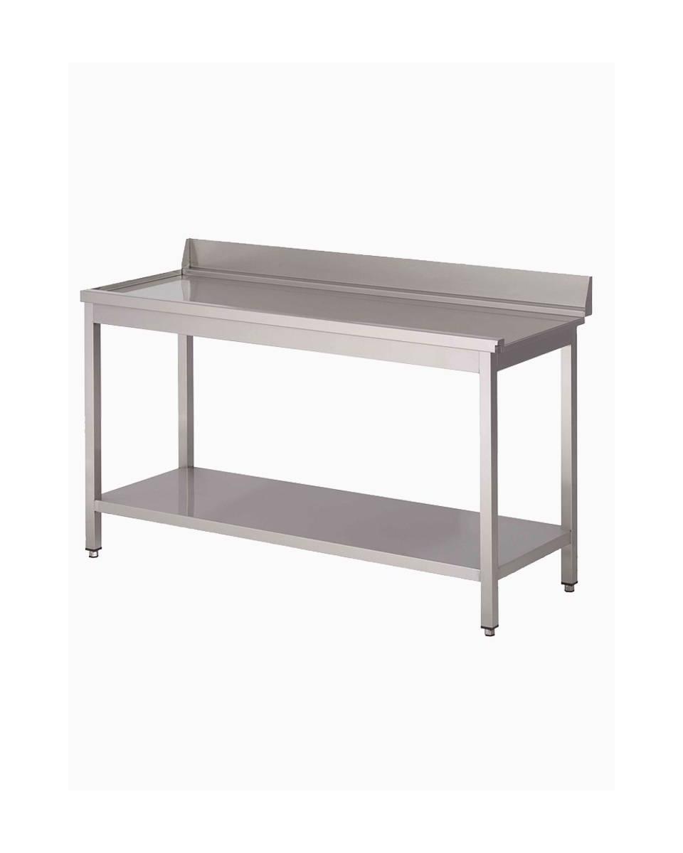 RVS afvoertafel - Links van vaatwasser - H 90 x 120 x 73 CM - Promoline