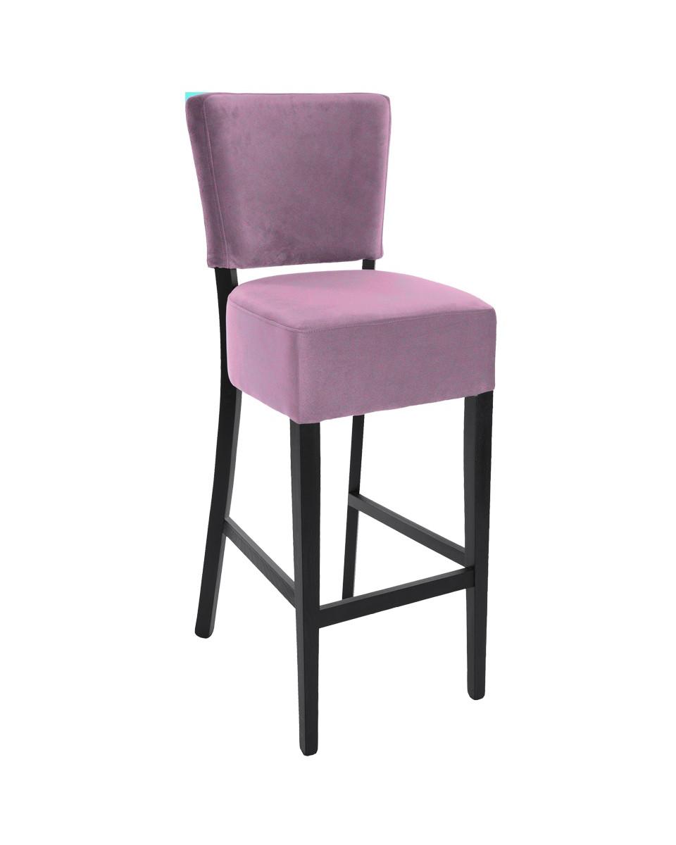 Horeca Barkruk - Napels - Velvet - Met rugleuning - Roze - Promoline