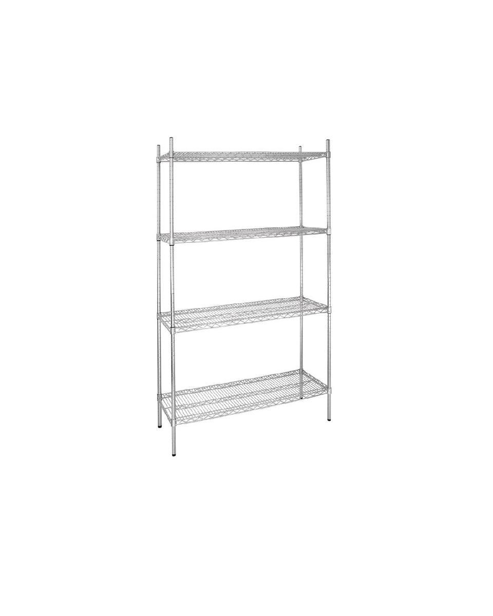 Stelling - 4 schappen - H 184 x 91.5 x 46 CM - Zink - Vogue - L927