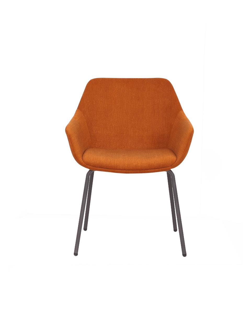 Horeca stoel - Toledo - Ribstof - Terracotta - Promoline