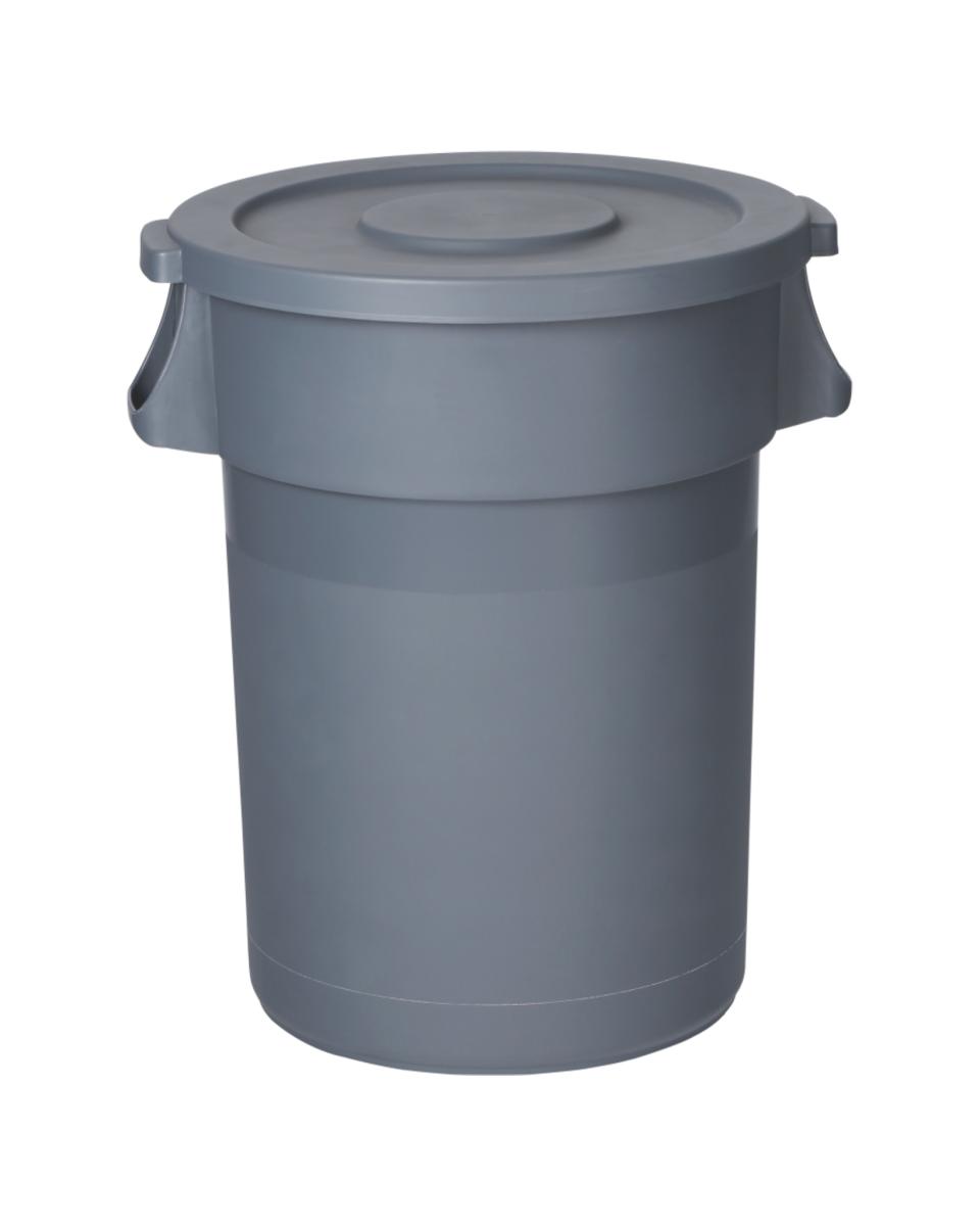 Afvalcontainer - Incl. deksel - 80 Liter - Grijs - Promoline