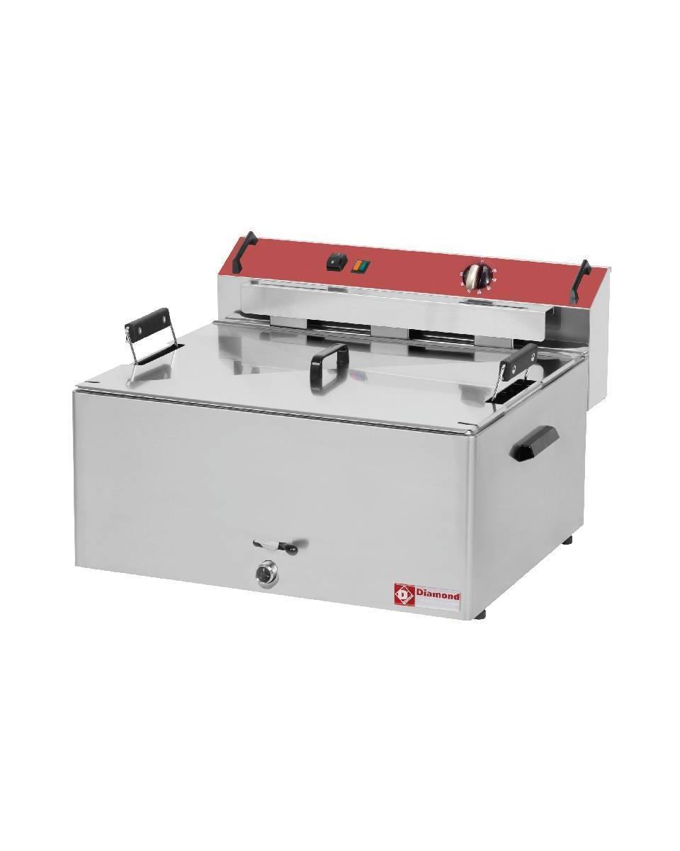Friteuse - 30 Liter - Elektrisch - Aftapkraan - Tafelmodel - Diamond - F30E/D-N