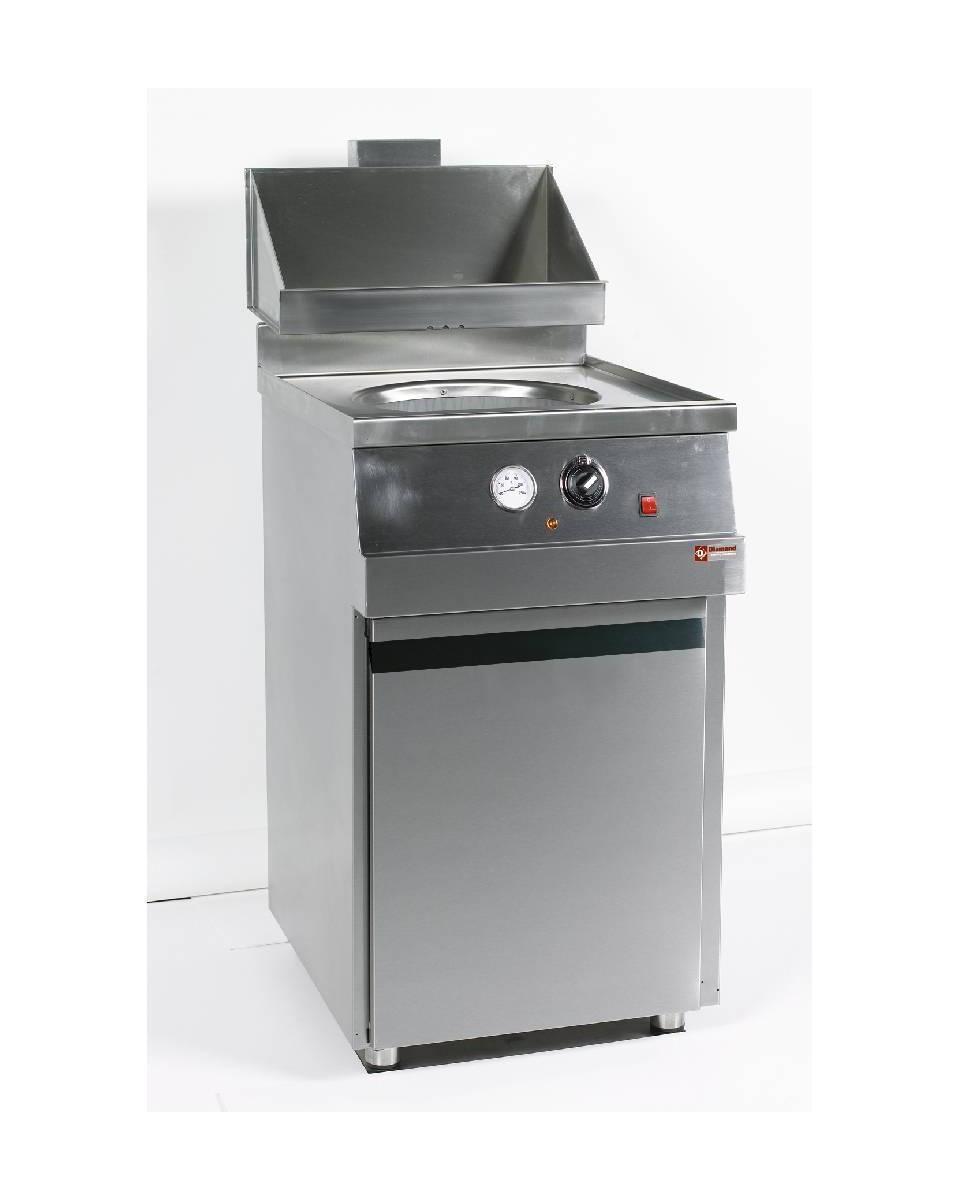 Gasfriteuse - 13 Liter - Rond - Aftapkraan - Onderstel - Diamond - MIKA/1-MC
