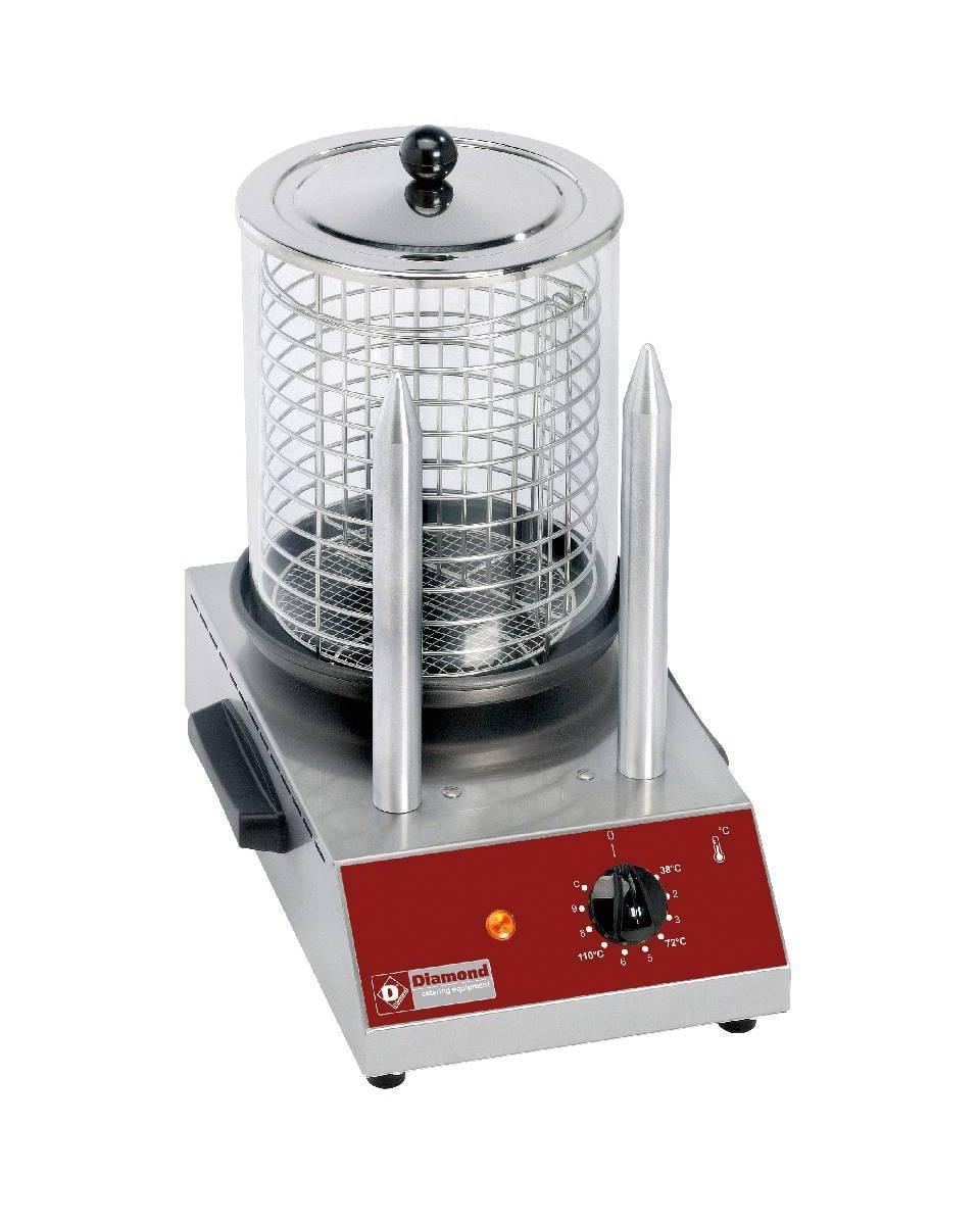 Hot Dog koker - 40 worsten - 2 Elektrische staafjes - Diamond - STAR-HD/R2