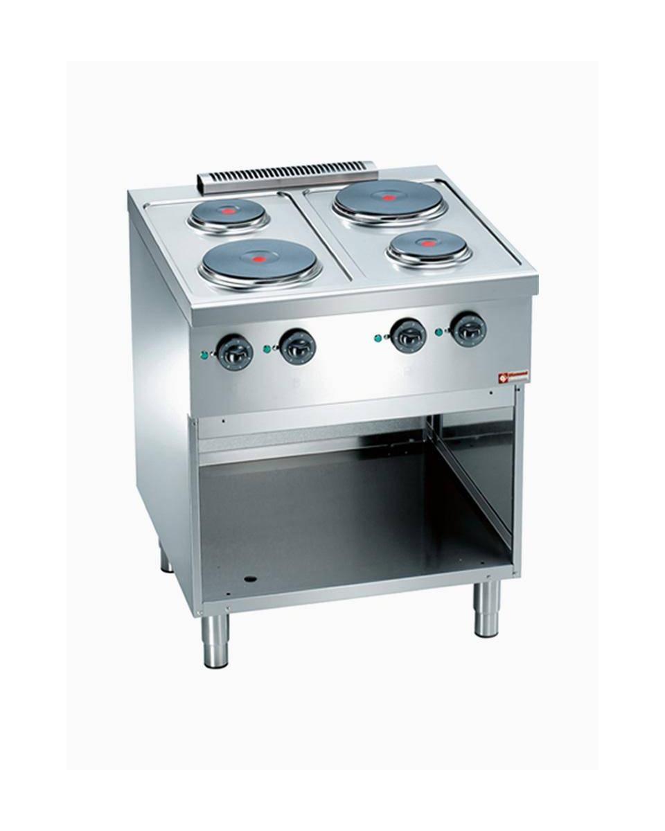 Fornuis - Elektrisch - 4 Platen - Ø14.5/22 CM - Open onderstel - Diamond - C4EA7-SP