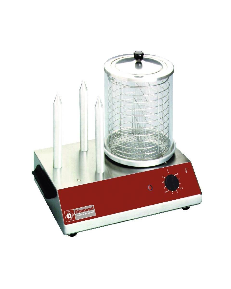 Hot Dog koker - 40 worsten - 3 Elektrische staafjes - Diamond - STAR-HD/R