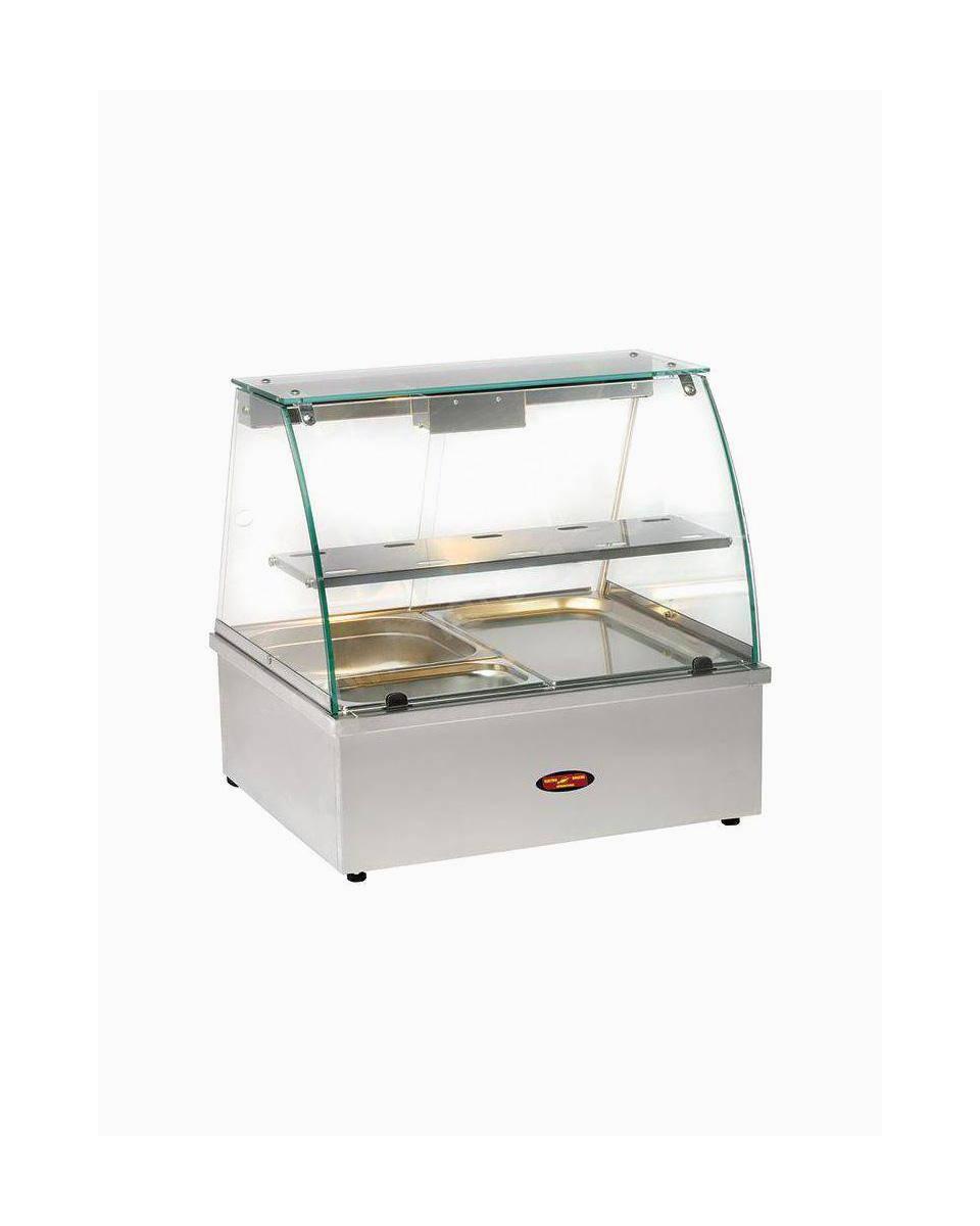 Warmvitrine - Bain-marie - Panoramische - 2x GN1/1 - VBE-211 - Diamond - VBE-211