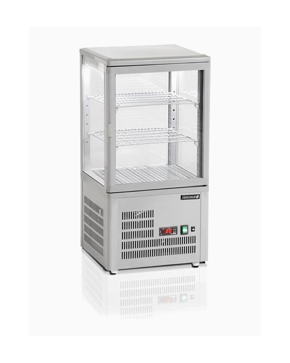 Koelvitrine Tafelmodel - 4 Glazen Zijden - Grijs - Diamond - MIC-36/G