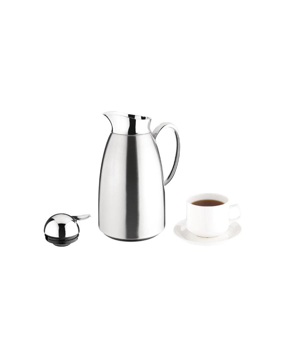 Thermoskan - 1 Liter - Ø 14 x H 26 CM - RVS/Glas - Olympia - CN819