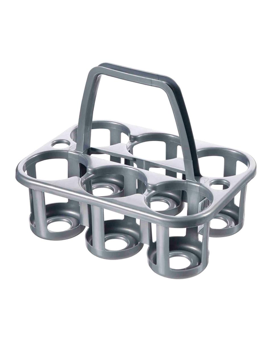 Flessendrager - 6 flessen - 10 Stuks - Grijs - Curver - 528483