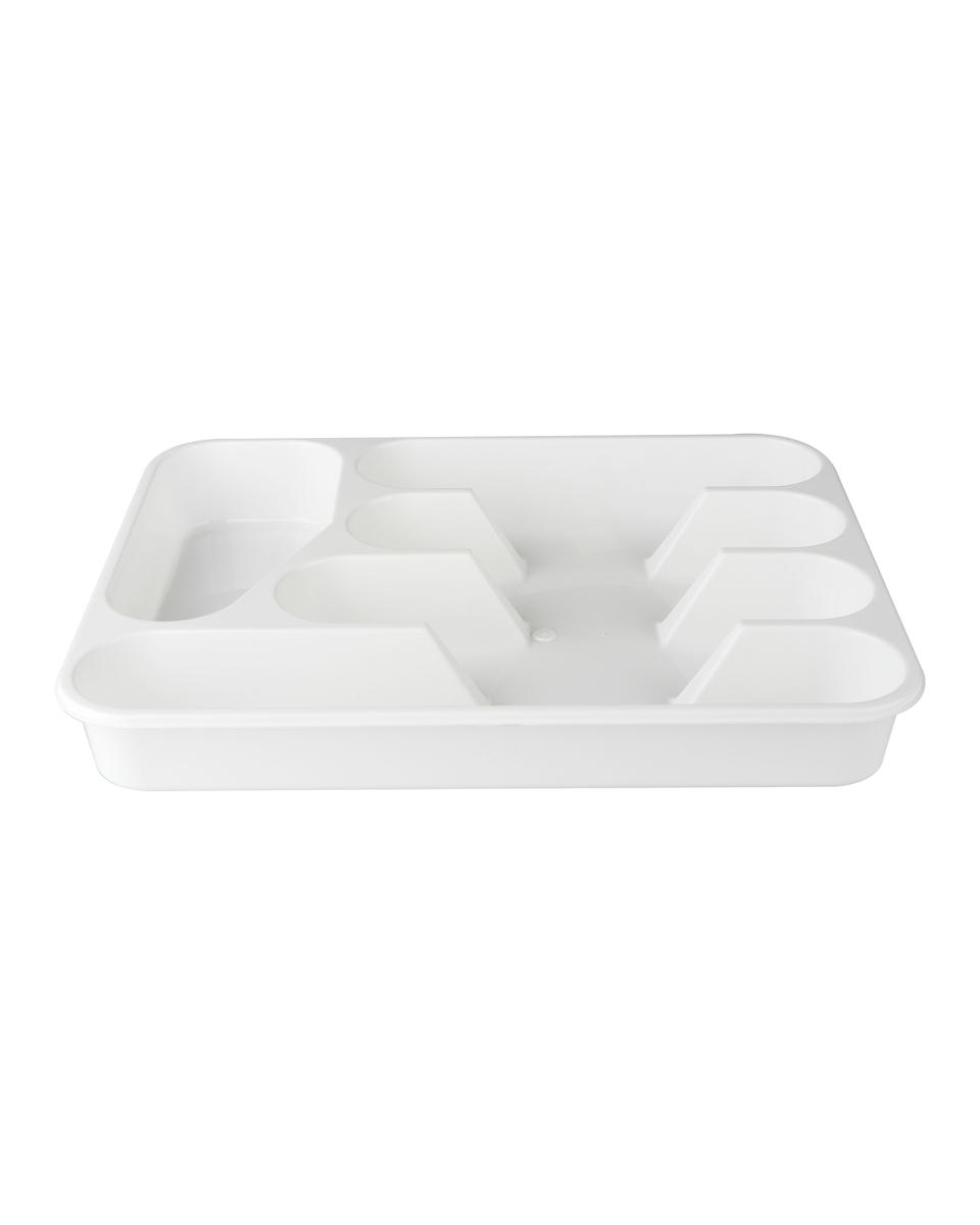 Bestekbak - 5-vaks - 35 x 26 CM - Wit - 516570