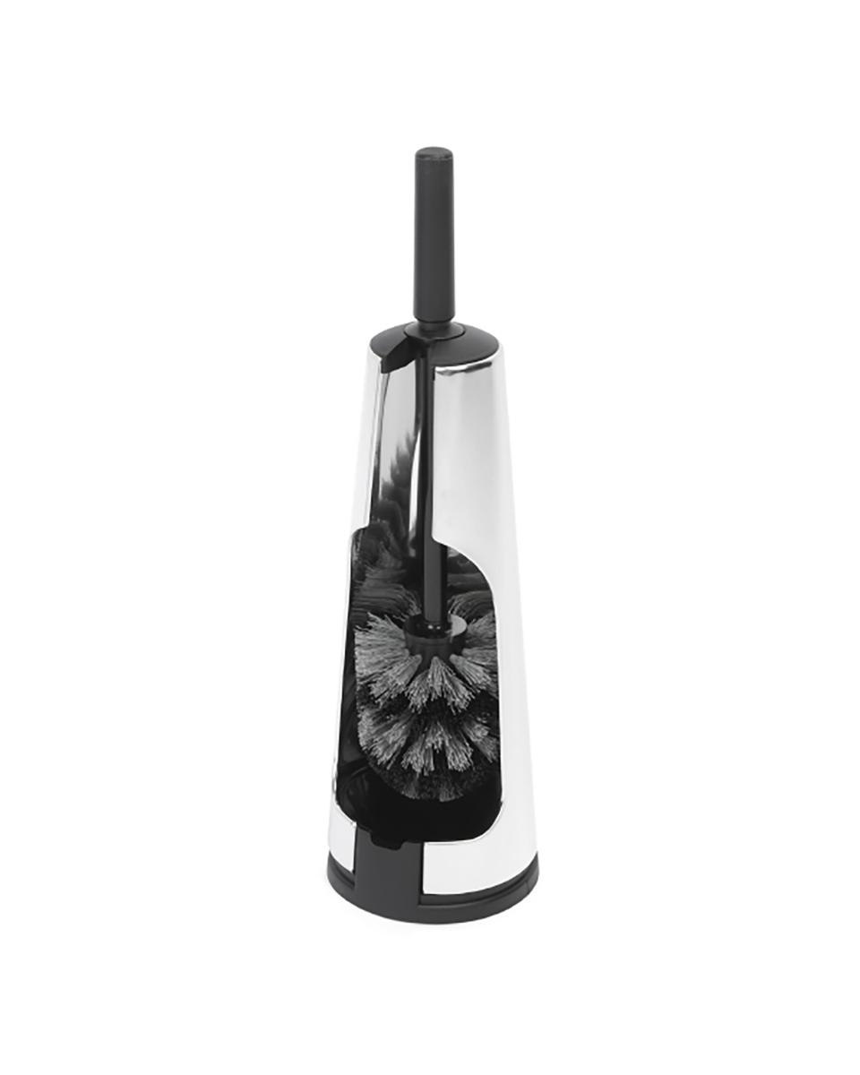 Toiletborstel - 42 CM - 2 Stuks - Ø12 CM - Zwart / Chroom - Brabantia - 514196