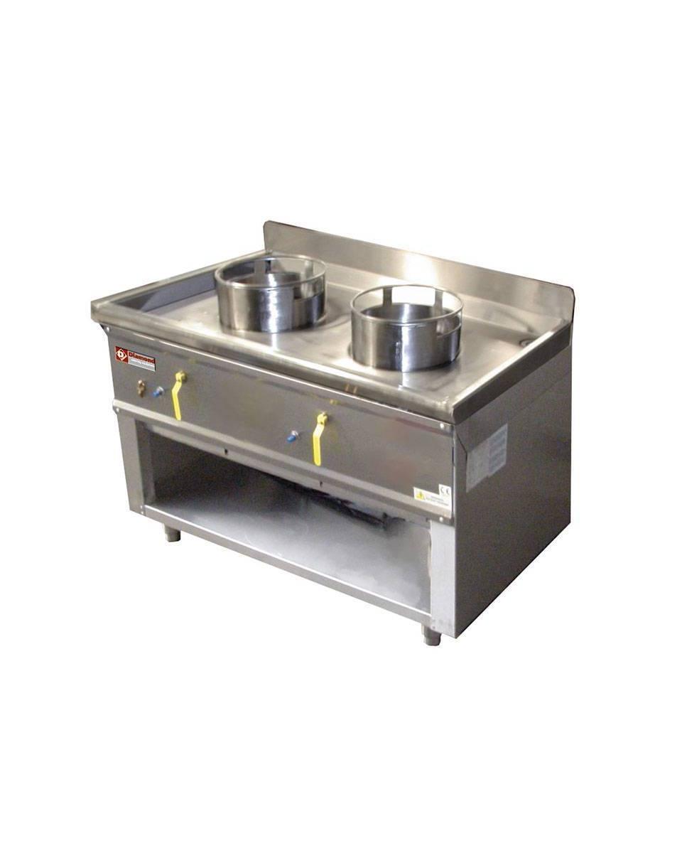Wok gasfornuis - 2 branders - Diamond - CHINA/2S