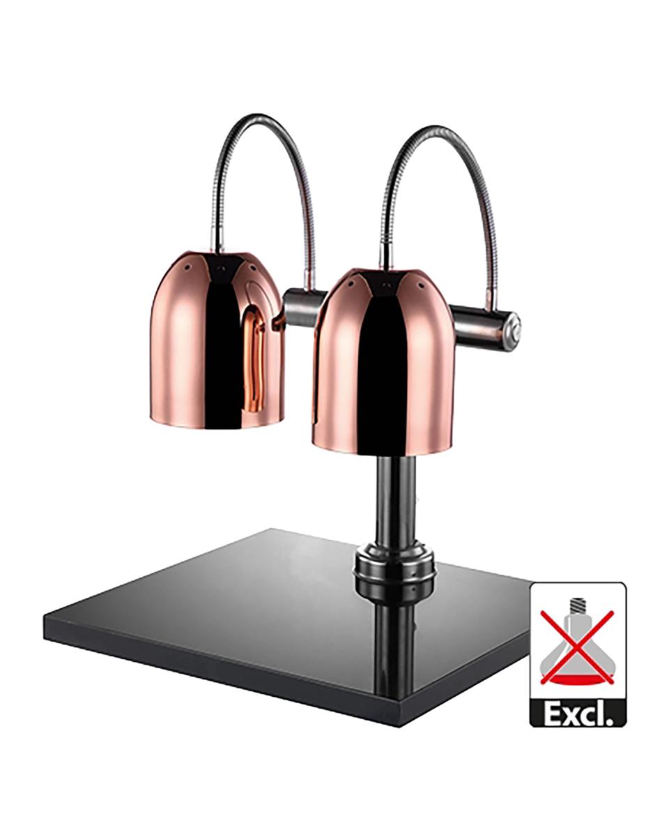 Warmhoudlamp - H 65 x 50 x 45 CM - 17.9 KG - Ø15.6 CM - 220 - 240 V - RVS - Koper - Caterchef - 688263