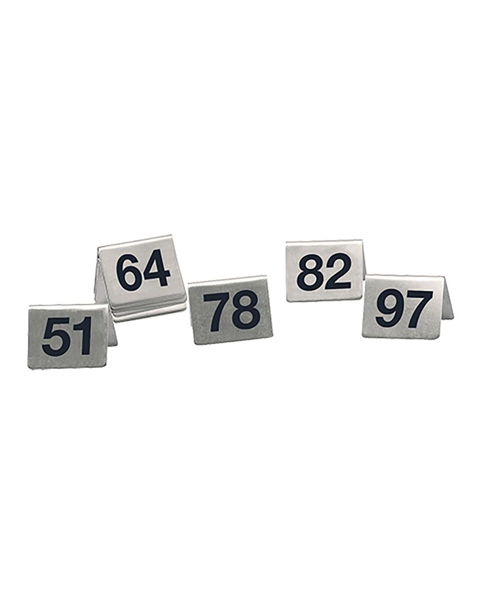 Tafelnummer Set - H 4.3 x 5.3 CM - 1.32 KG - RVS - 705055