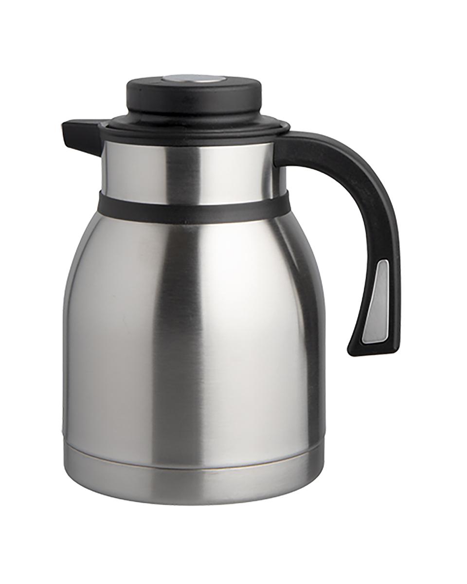 Isoleerkan - H 22 CM - 0.792 KG - RVS 18/10 - Zwart - 1.5 Liter - 595052