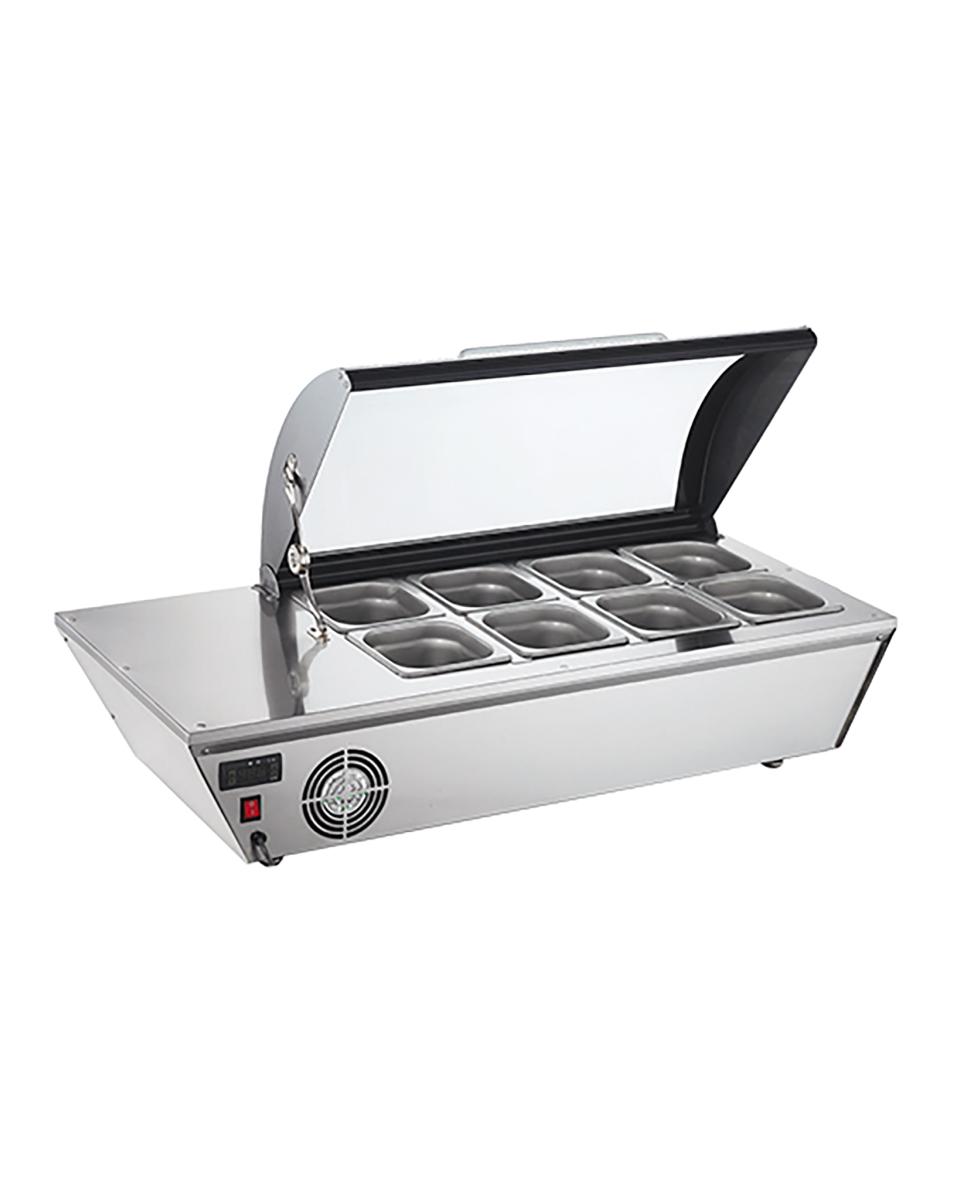 Koelvitrine - H 32.8 x 108.5 x 47.7 CM - 27 KG - 220 - 240 V - 105 W - Statische - R600A - RVS - 67 Liter - +2°C / +12°C - CaterCool - 712024