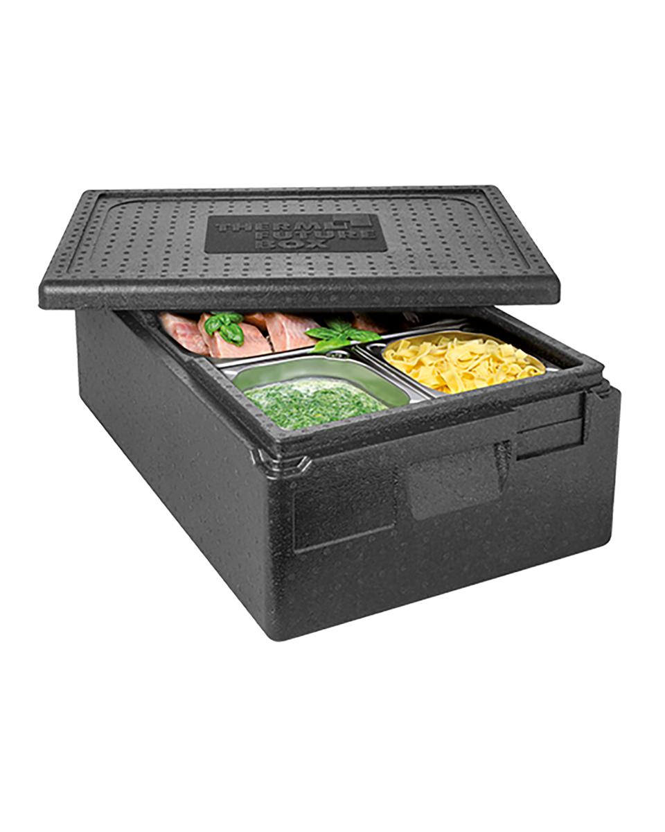Thermobox - 1/1 GN - 30 Liter - H 23 x 60 x 40 CM - Polypropyleen - Zwart - Thermo Future Box - 235002