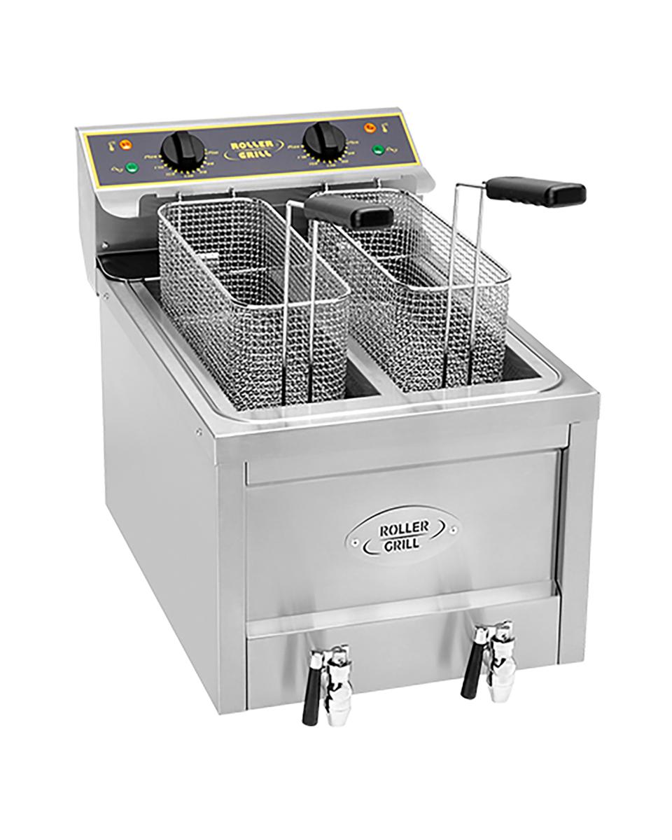 Friteuse - H 44.5 x 40 x 60 CM - 23 KG - 220 - 240 - Zonder - Stekker V - 3000 W - RVS - 8 Liter - Elektrisch - Roller Grill - 304111
