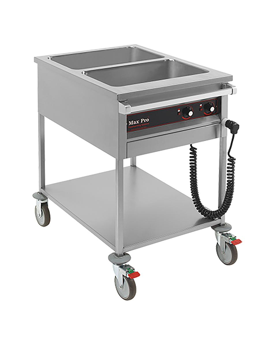 Bain Marie - H 90 x 60 x 85 CM - 37 KG - 220 - 240 V - 2100 W - RVS - MaxPro - 921350
