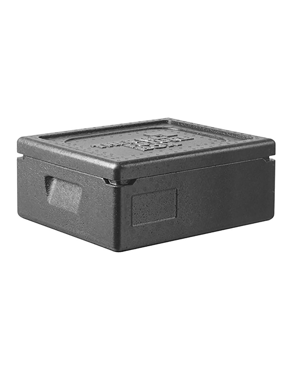 Thermobox - 1/2 GN - 10 Liter - H 18 x 39 x 33 CM - Polypropyleen - Zwart - Thermo Future Box - 235101