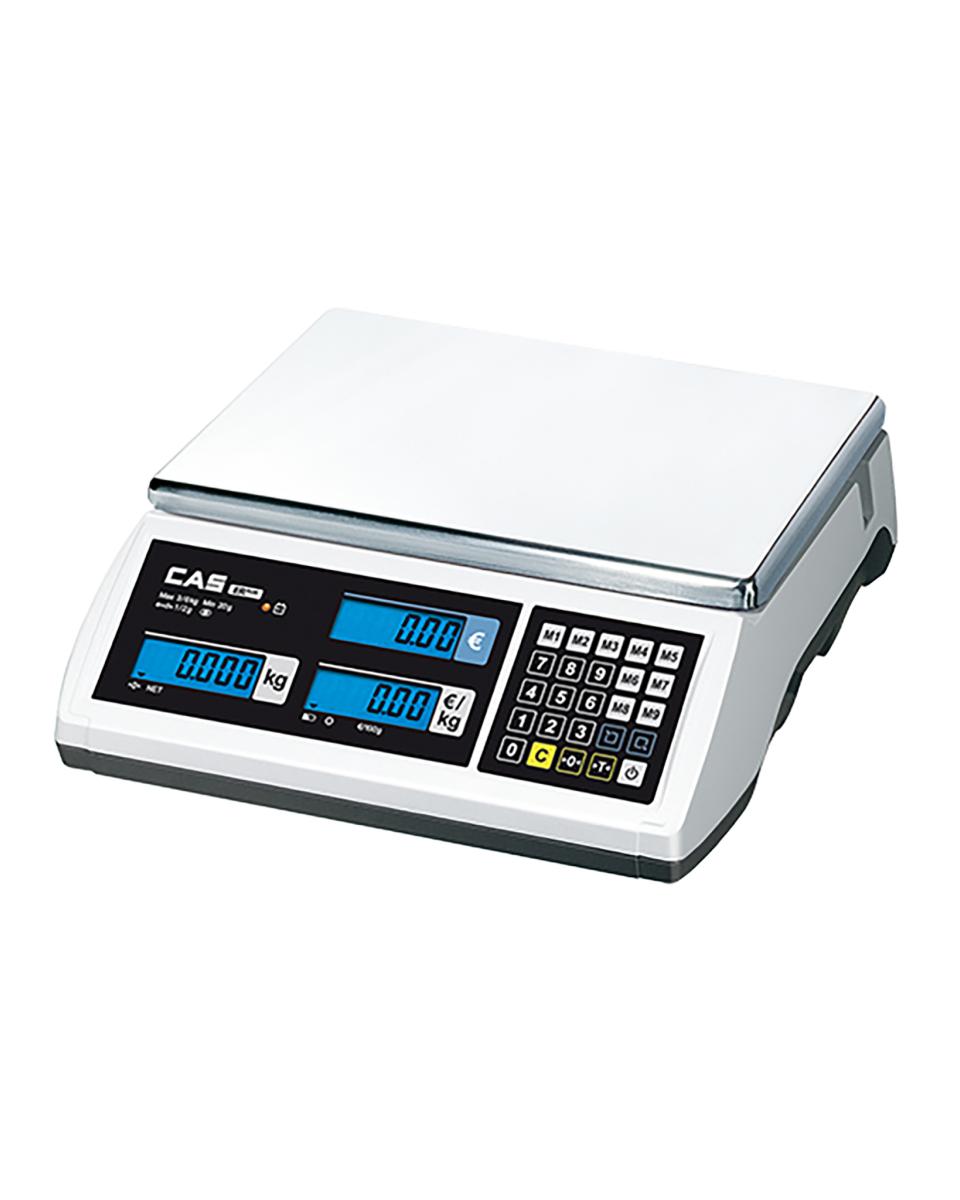 Weegschaal - H 10.6 x 36 x 35 W - 4.7 KG - 5 W - RVS - CAS - 859510