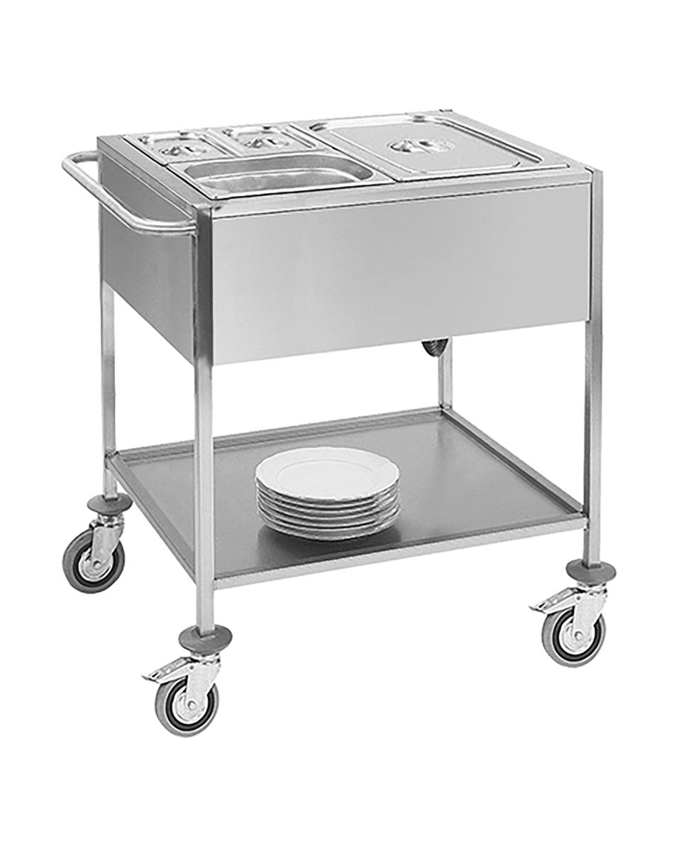 Bain Marie - H 87.5 x 67.3 x 84 CM - 30 KG - 220 - 240 V - 3000 W - RVS - 710052