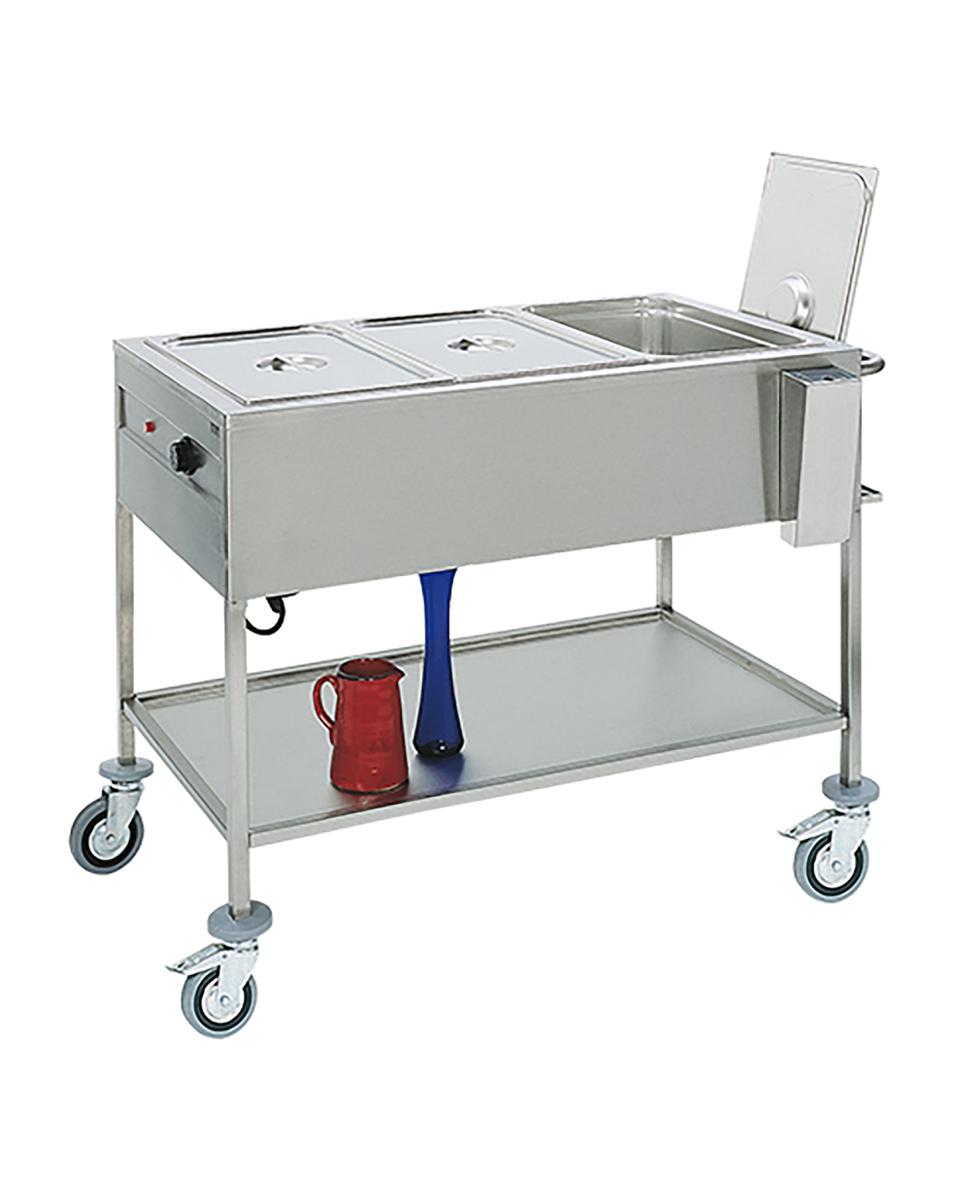Bain Marie - H 87.5 x 67.3 x 114.4 CM - 40 KG - 220 - 240 V - 1500 W - RVS - 710053