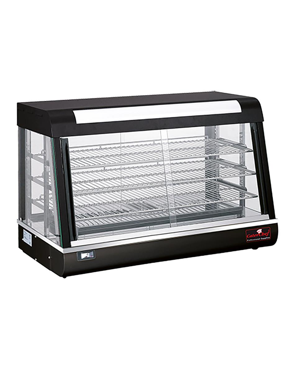 Warmhoudvitrine - H 60.5 x 90 x 48 CM - 59 KG - 220 - 240 V - 1840 W - RVS - +30°C / +110°C - Caterchef - 680071