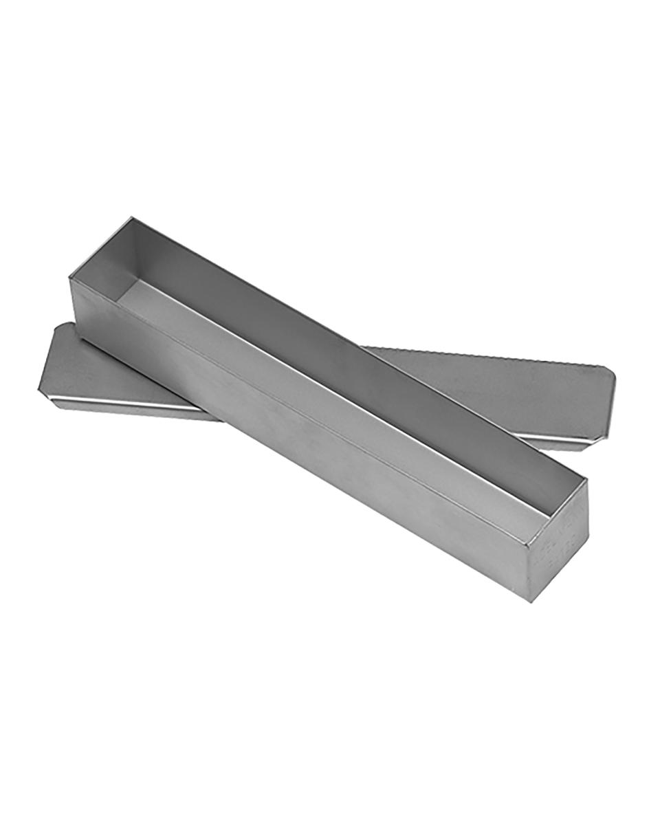 Pate/Terrinevorm - H 5 x 30 x 5 CM - 1 KG - RVS - Adelmann - 065013