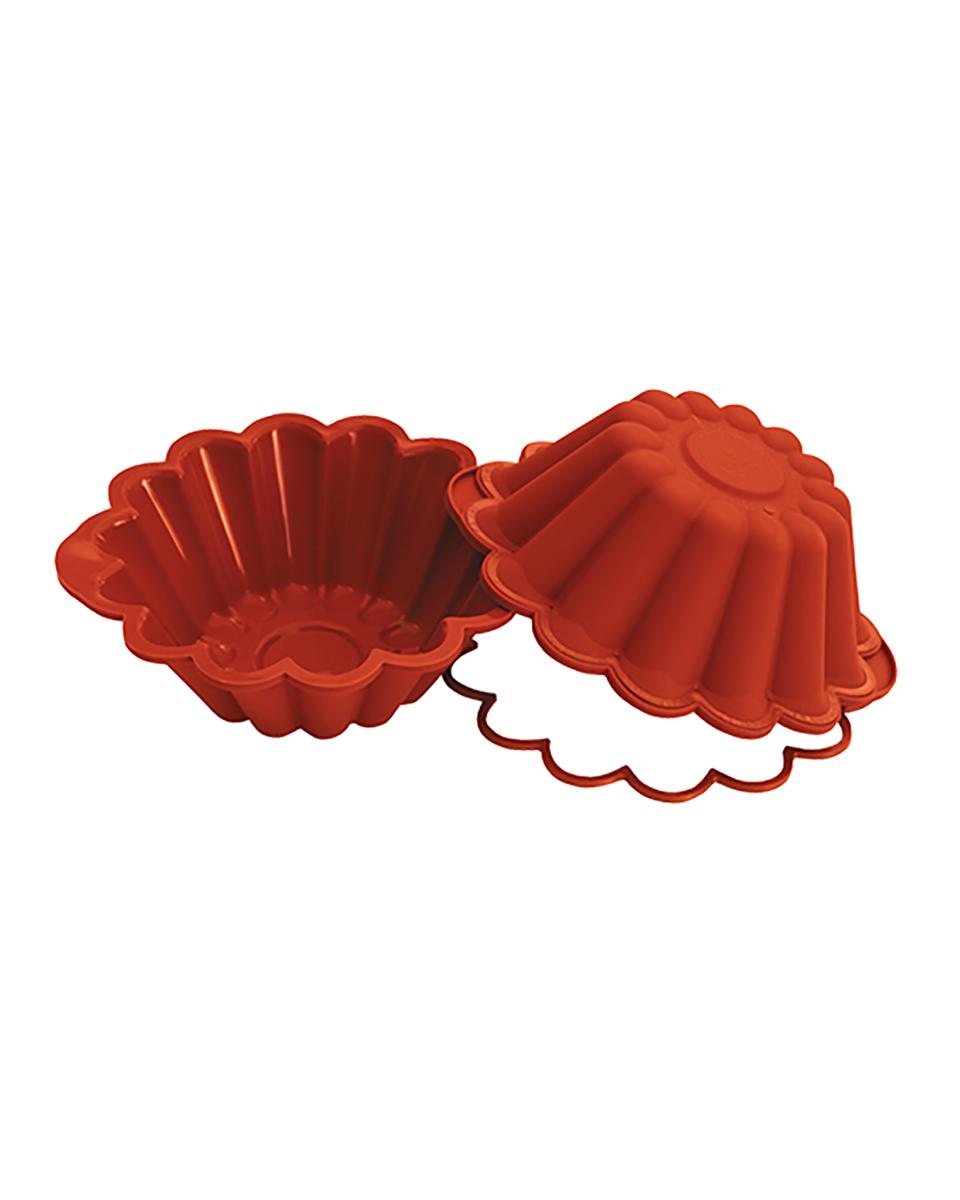 Bakvorm Brioche - 0.28 KG - Silicoon - Rood - 1.7 Liter - -60°C / +230°C - Silikomart - 070096