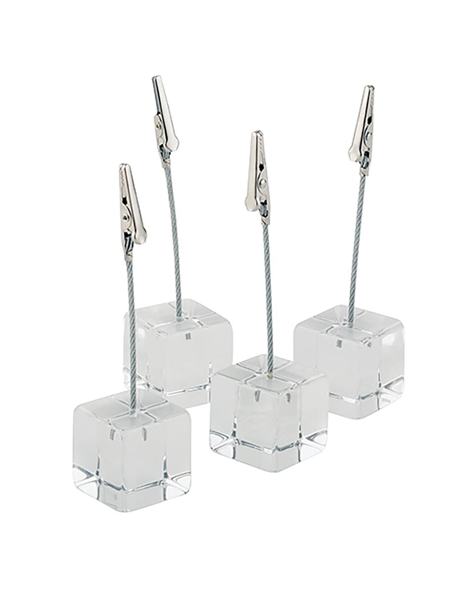 Menu Standaard - H 12 x 3 x 3 CM - 0.174 KG - Acryl - Transparant - 130145