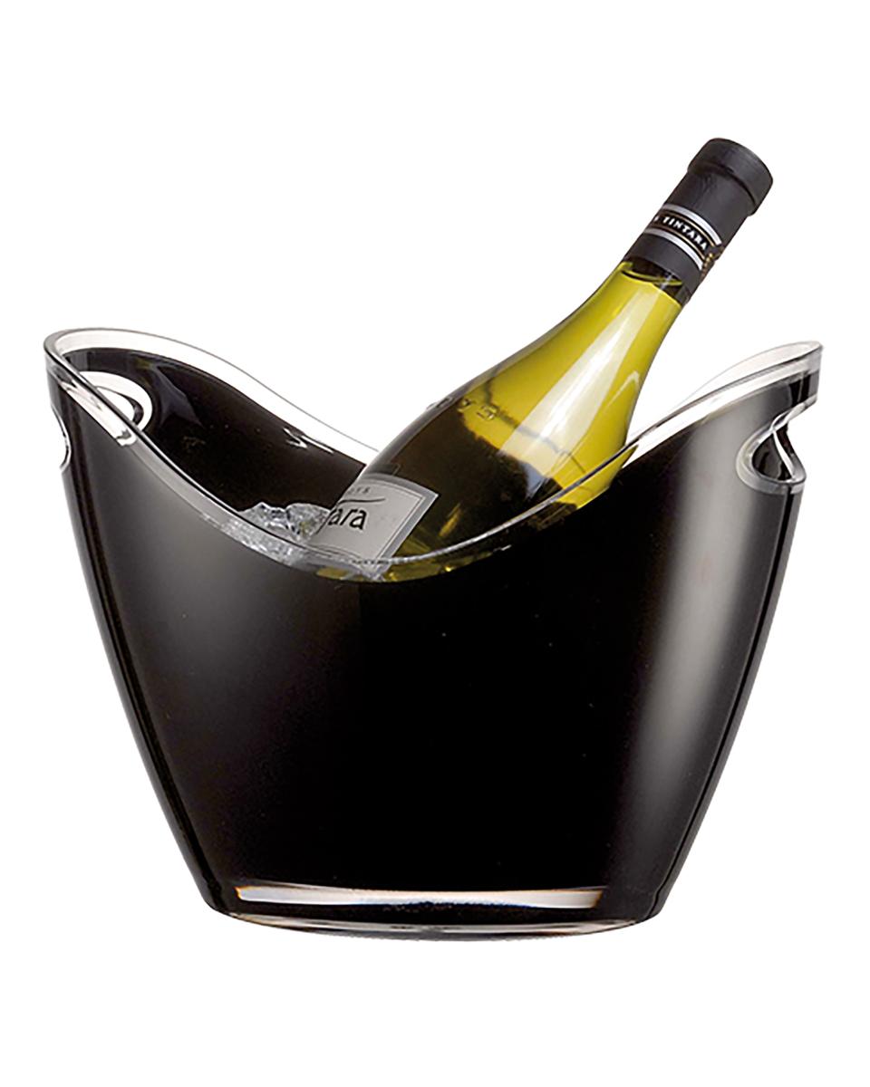 Wijnkoeler - H 20.5 x 26.5 x 20.5 CM - 0.74 KG - Polystyreen (Ps) - Zwart - 3 Liter - Vin Bouquet - 130155