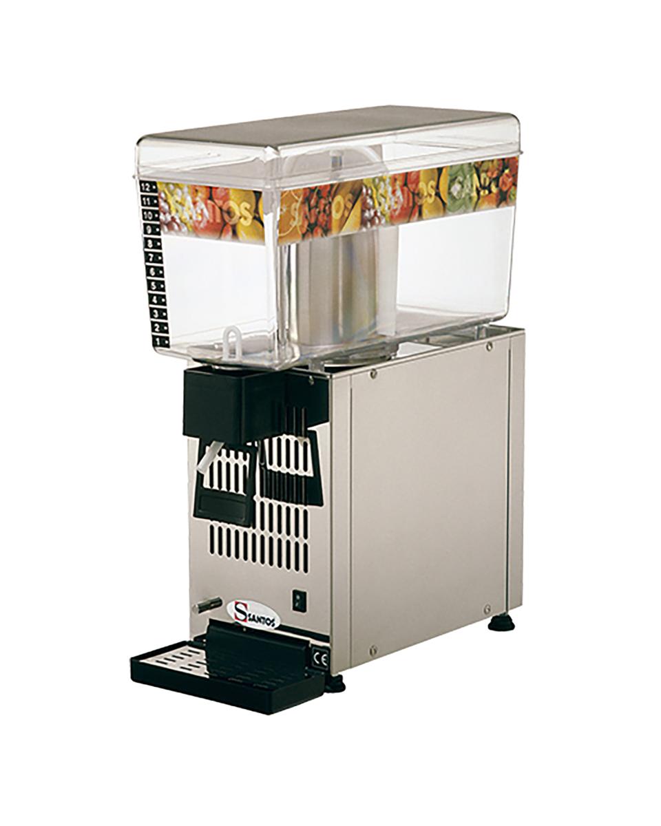 Drankendispenser - H 54.5 x 19 x 43 CM - 16 KG - 220 - 240 V - 160 W - Statische - R134A - Polycarbonaat - Grijs - 12 Liter - +4°C / +12°C - Santos - 408071