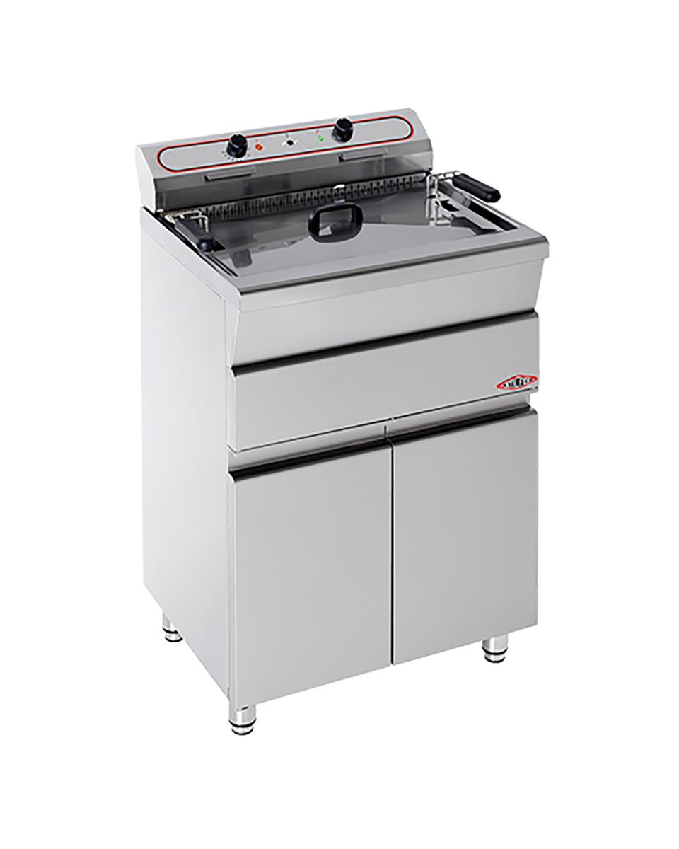 Friteuse - H 90 x 62 x 53 CM - 35 KG - 380 - 415 - Zonder - Stekker V - 9900 W - RVS - 26 Liter - Elektrisch - Stilfer - 527126