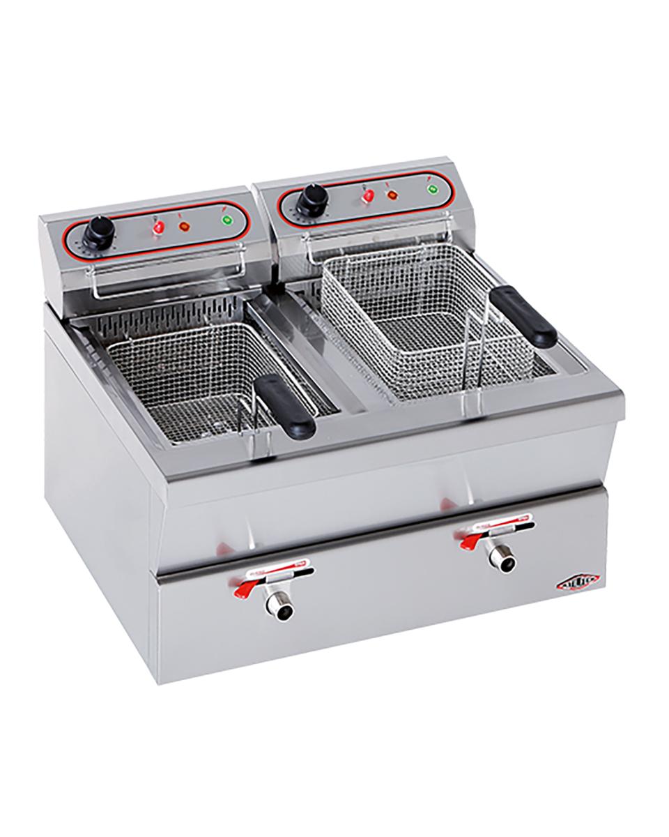 Friteuse - H 42 x 62 x 58 CM - 30 KG - 220 - 240 - Zonder - Stekker V - 3450 W - RVS - 9 Liter - Elektrisch - Stilfer - 527209