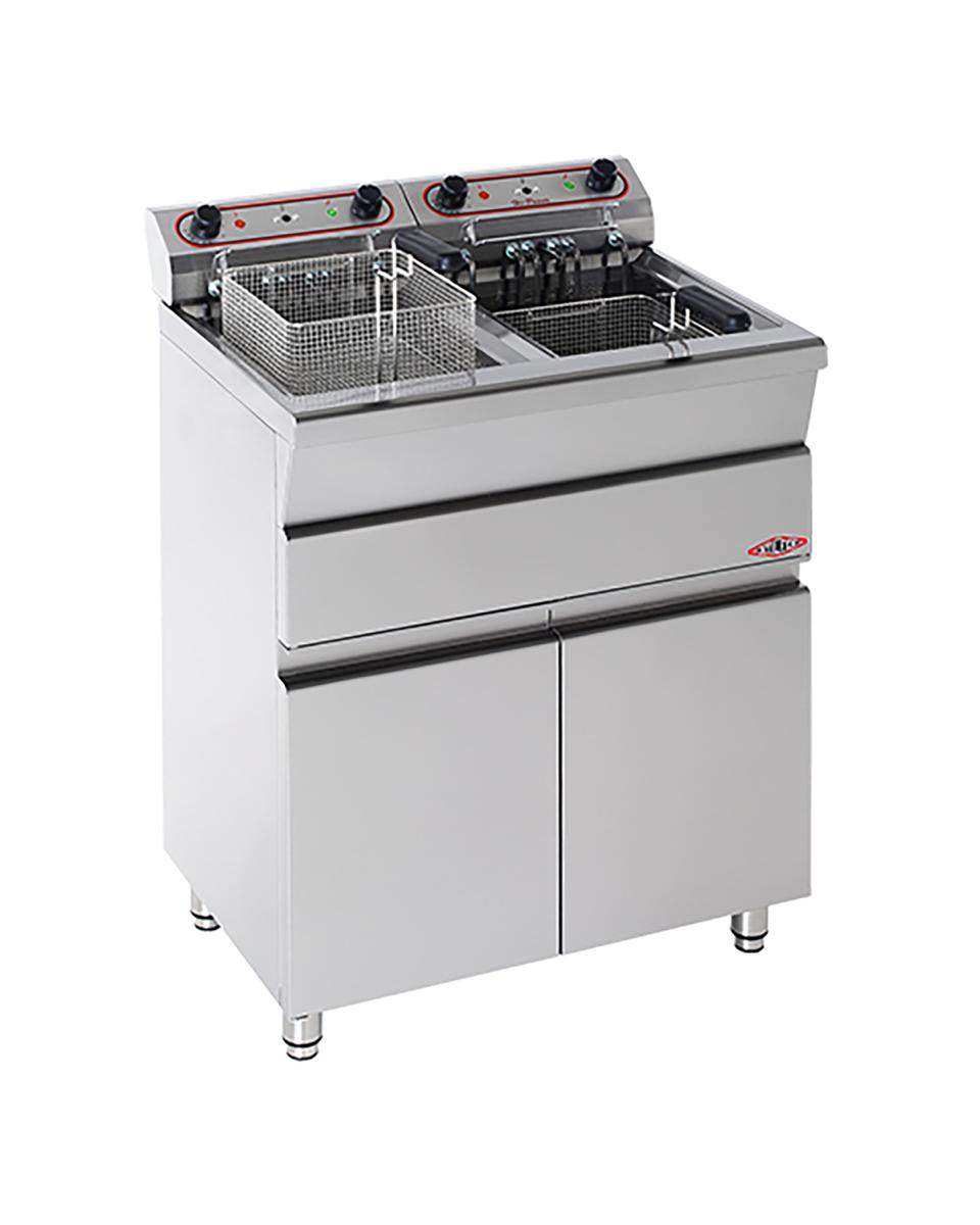Friteuse - H 90 x 62 x 58 CM - 40 KG - 220 - 240 - Zonder - Stekker V - 3450 W - RVS - 9 Liter - Elektrisch - Stilfer - 527309
