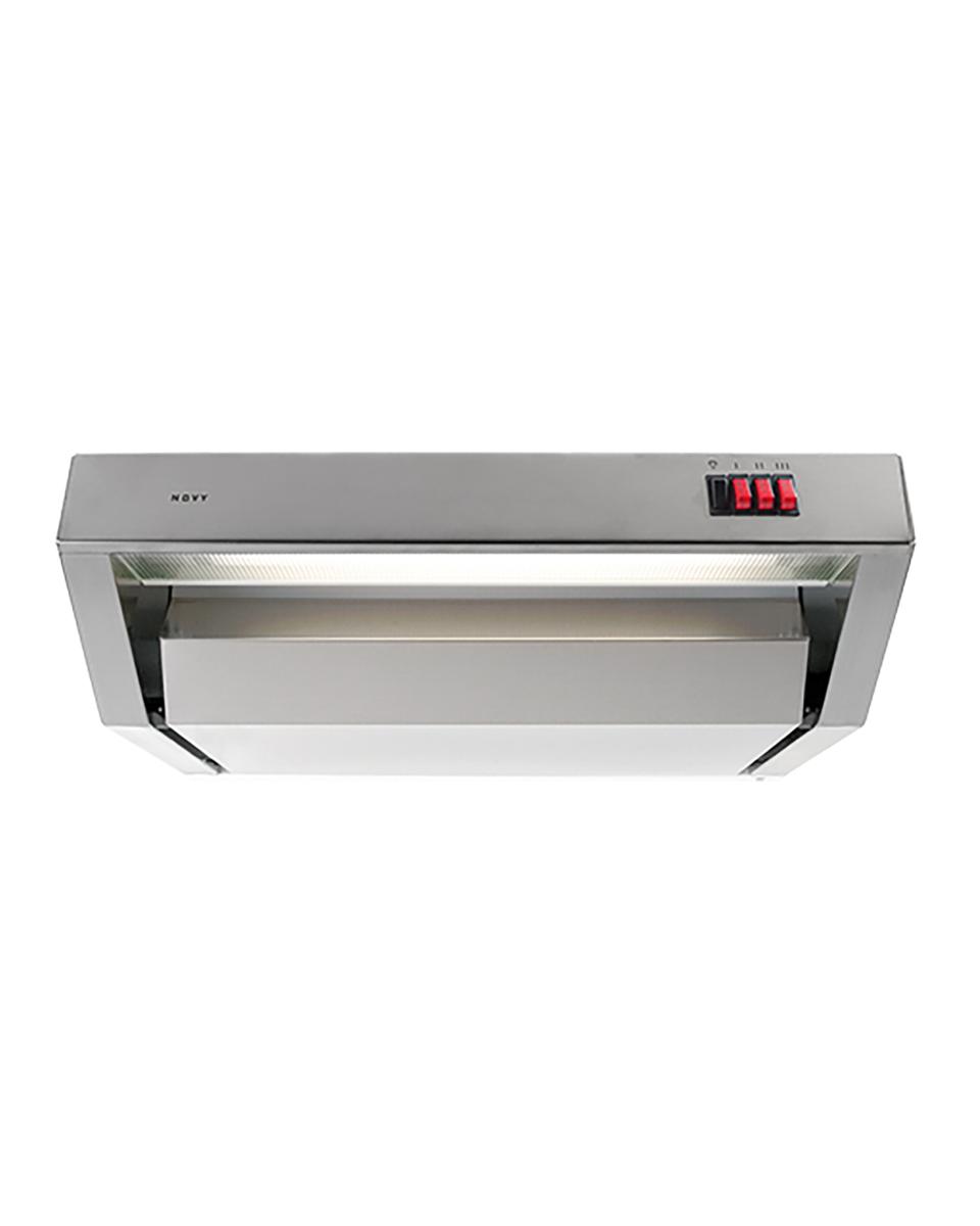 Afzuigkap - H 17 x 59.8 x 51.8 CM - 13.73 KG - Ø12.5 CM - 220 - 240 V - 115 W - RVS - 552060
