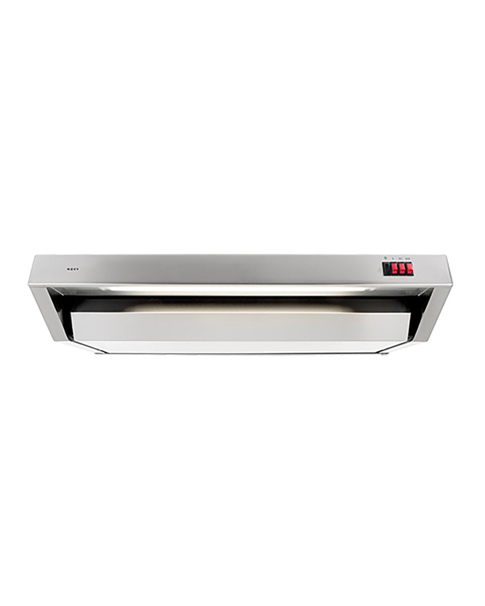 Afzuigkap - H 17 x 89.8 x 51.8 CM - 18.29 KG - Ø12.5 CM - 220 - 240 V - 119 W - RVS - 552090