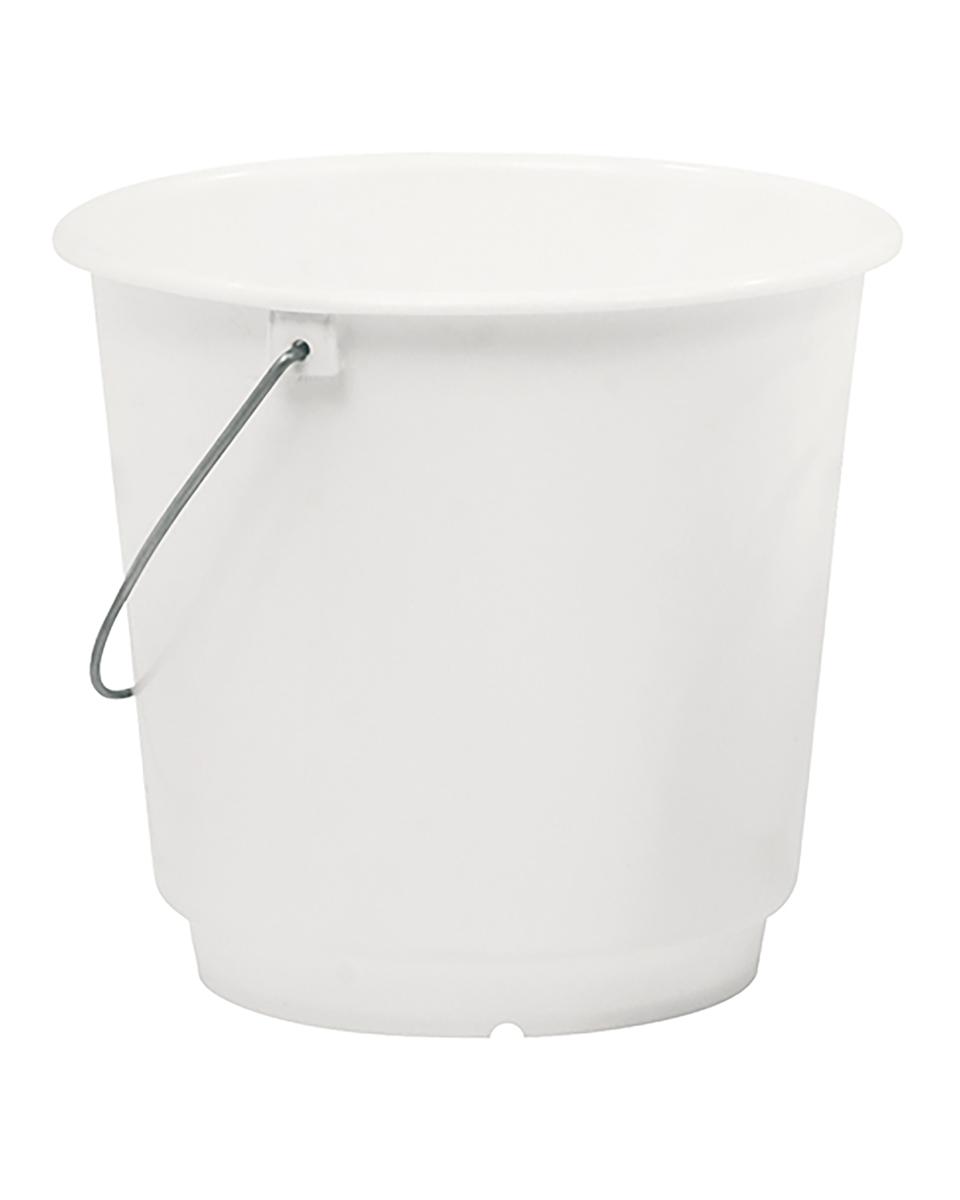Emmer - H 26.2 CM - 0.383 KG - Ø29 CM - Polypropyleen - Wit - 10 Liter - Denox - 600020