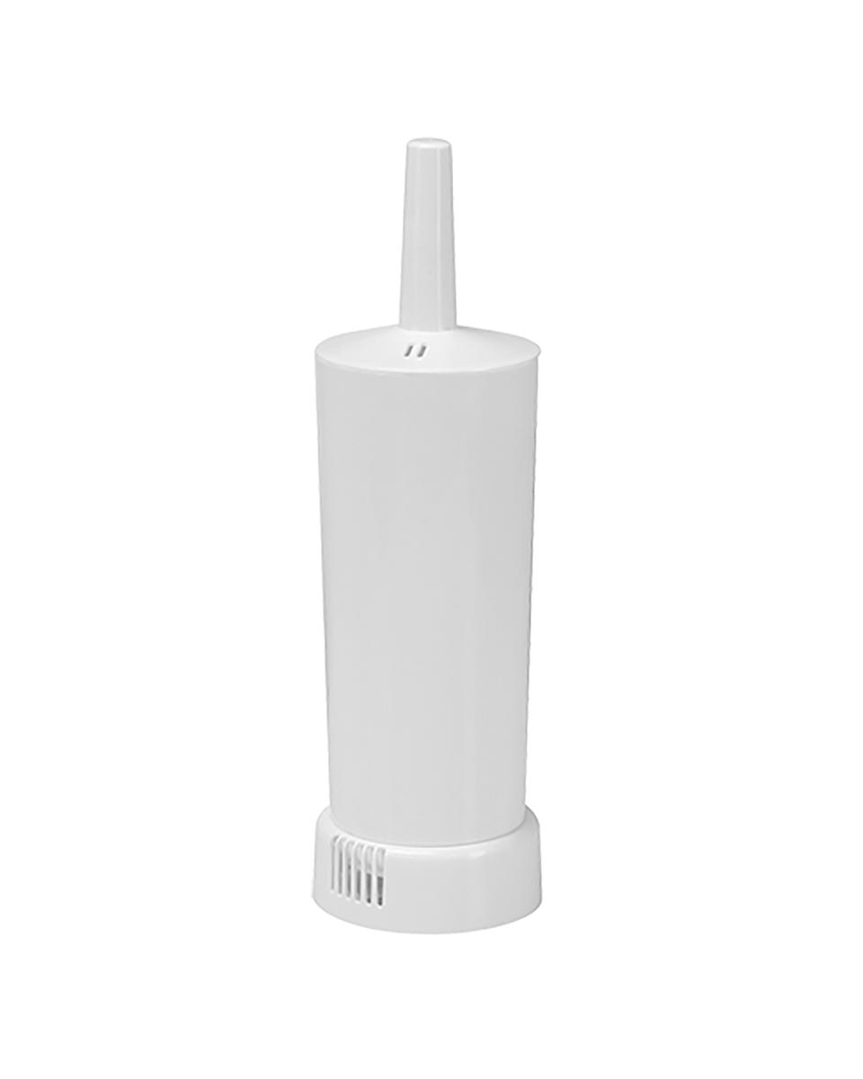 Toiletborstel - H 36 CM - 0.243 KG - Ø10.5 CM - Polypropyleen - Wit - Denox - 600920