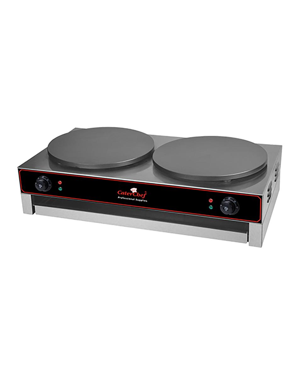 Crêpe Bakapparaat - H 24 x 86.2 x 51 CM - 42 KG - Ø40 CM - 220-240 V - 6000 W - Gietijzer - +0°C / +300°C - Caterchef - 688084