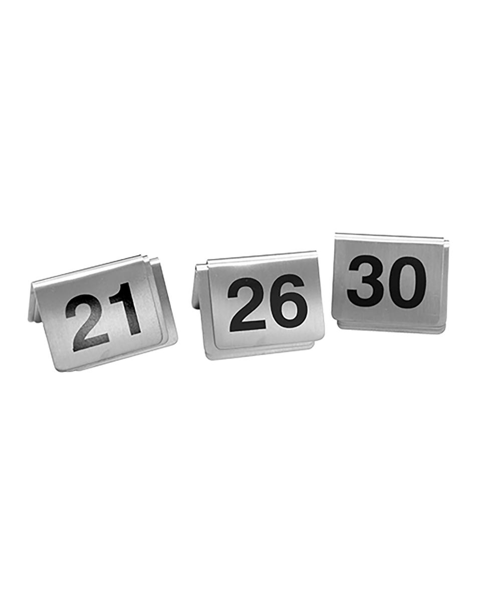 Tafelnummer Set - H 4.3 x 5.3 CM - 0.25 KG - RVS - 705052