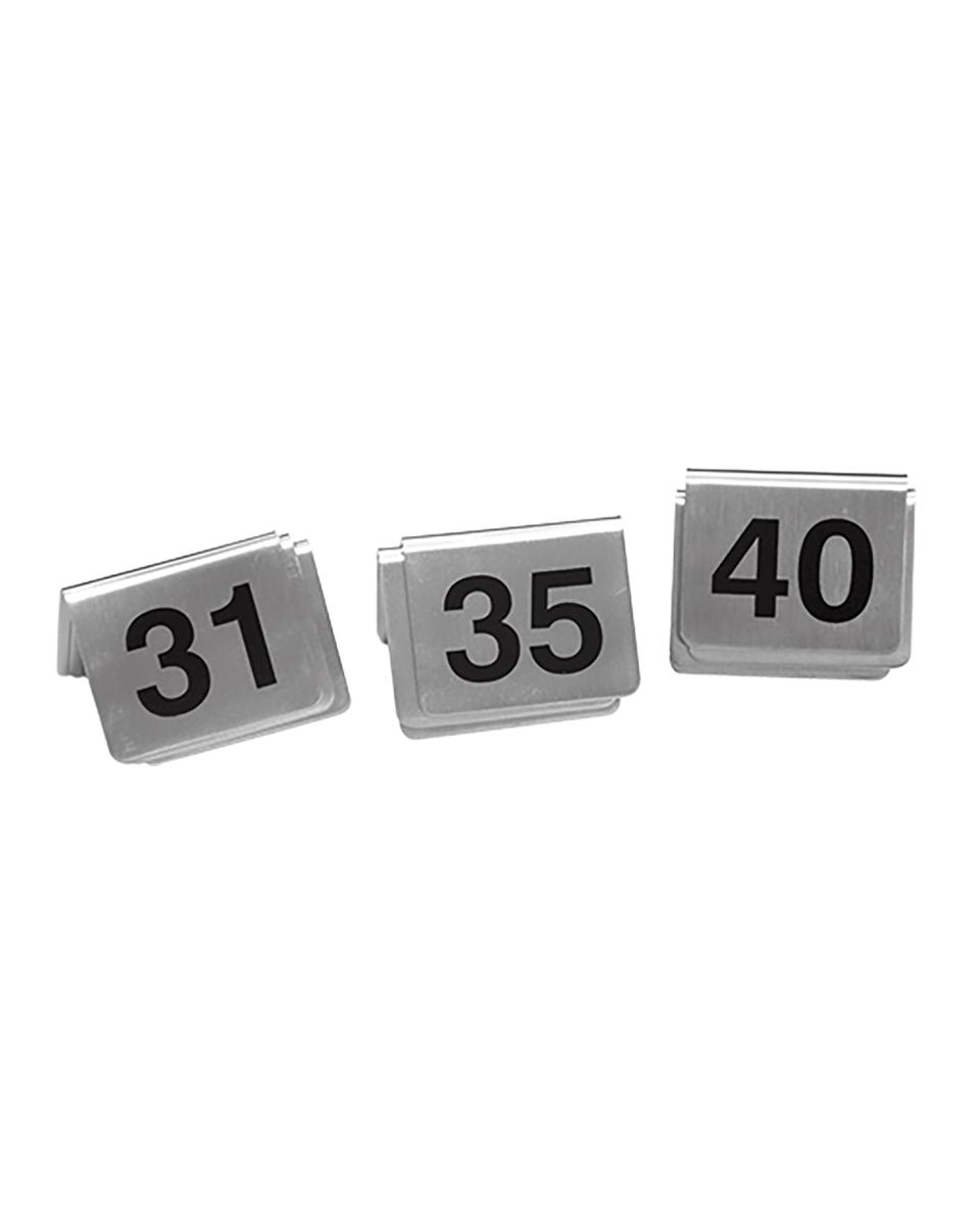 Tafelnummer Set - H 4.3 x 5.3 CM - 0.25 KG - RVS - 705053