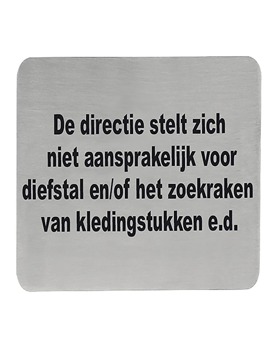 Infobord - H 13 x 13 CM - 0.13 KG - RVS - 705216